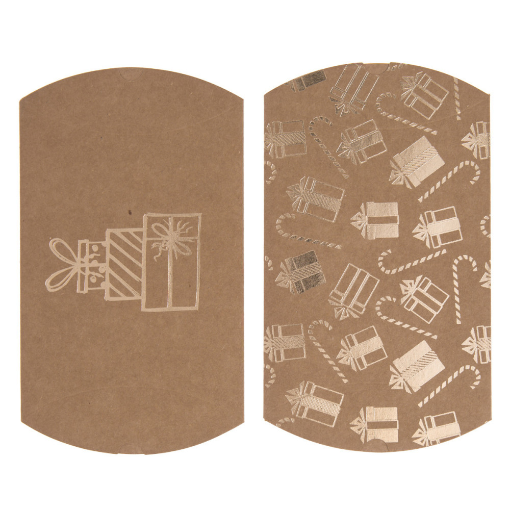 Carton boxes, Gifts - DpCraft - kraft, 10 x 11 x 3 cm, 4 pcs.