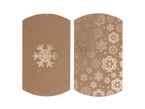 Carton boxes, Snowflake - DpCraft - kraft, 10 x 11 x 3 cm, 4 pcs.