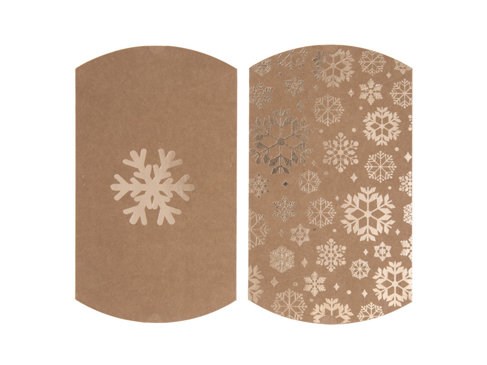 Carton boxes, Snowflake - DpCraft - kraft, 10 x 11 x 3 cm, 4 pcs.