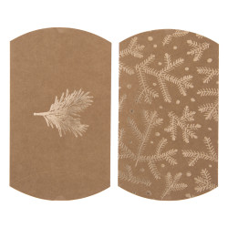 Pudełka tekturowe, Gałązka Sosny - DpCraft - kraft, 15 x 13,5 x 5 cm, 2 szt.