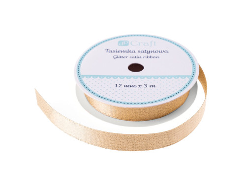 Decorative ribbon - DpCraft - gold, 12 mm x 3 m