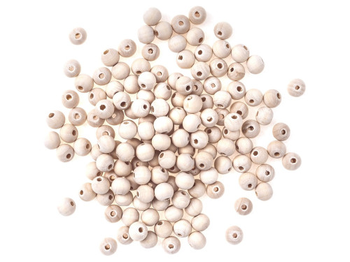 Koraliki, kulki drewniane - DpCraft - naturalne, 10 mm, 40 g
