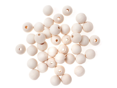Koraliki, kulki drewniane - DpCraft - naturalne, 16 mm, 40 g