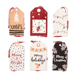 Gift tags Merry Holidays -...