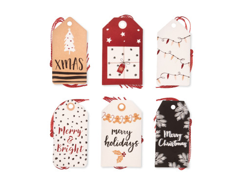 Gift tags Merry Holidays - DpCraft - 24 pcs.