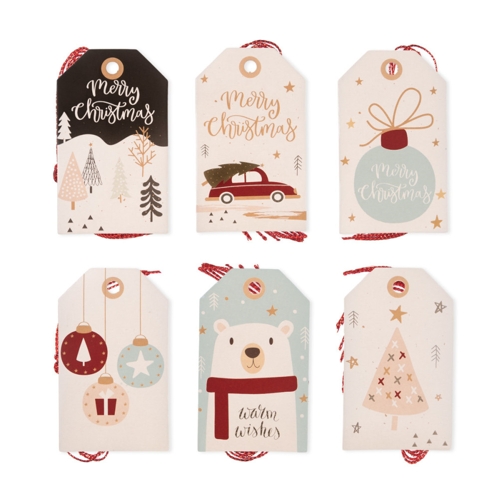 Gift tags Christmas Pastels - DpCraft - 24 pcs.