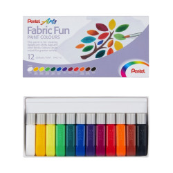 Set of paints for fabrics Fabric Fun - Pentel - 12 colors x 6 ml