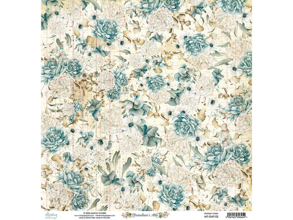 Zestaw papierów do scrapbookingu 15,2 x 15,2 cm - Mintay - Grandma's Attic