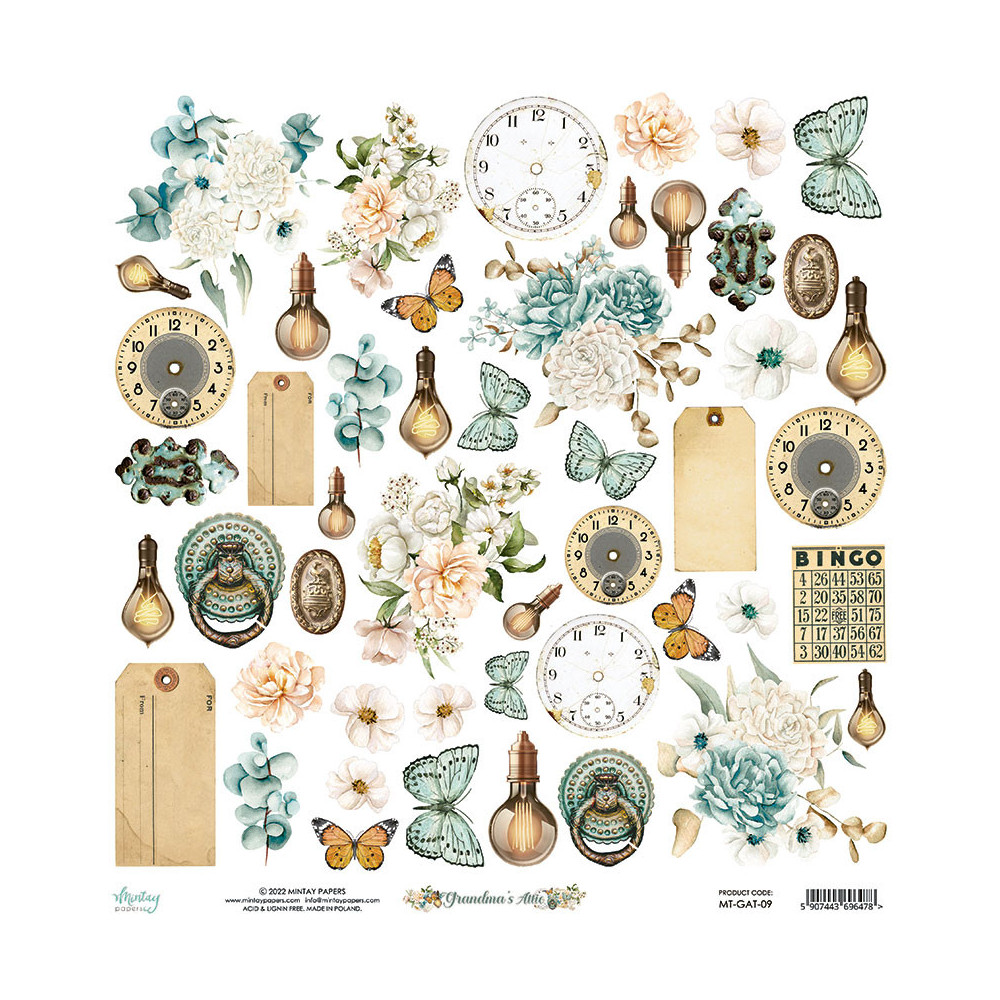 Elements for cutting 30,5 x 30,5 cm - Mintay - Grandma's Attic