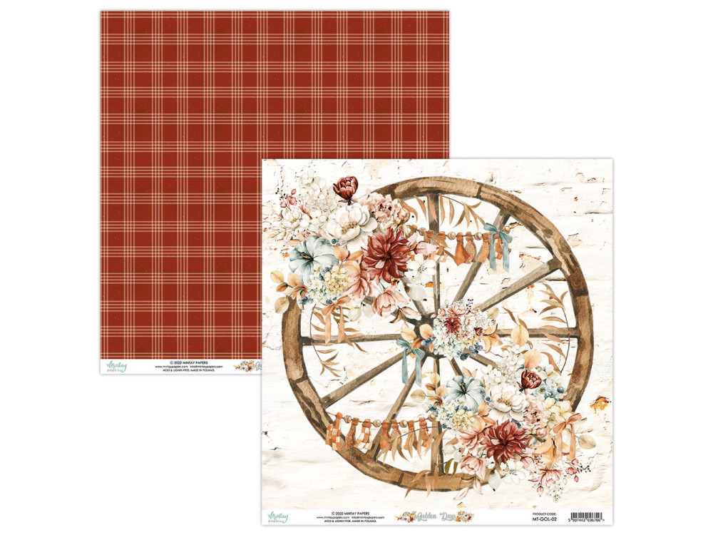 Scrapbooking paper 30,5 x 30,5 cm - Mintay - Golden Days 02