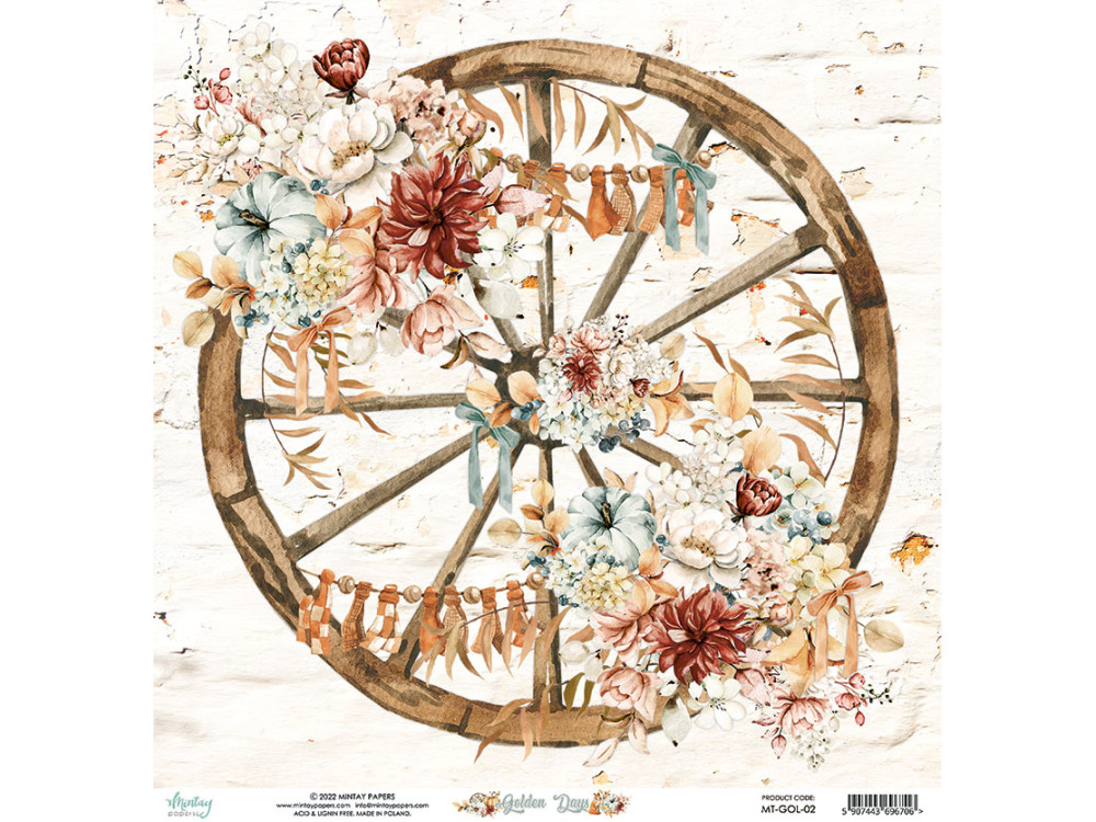 Zestaw papierów do scrapbookingu 15,2 x 15,2 cm - Mintay - Golden Days