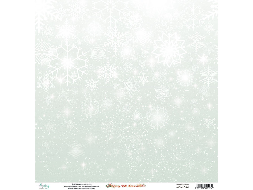 Papier do scrapbookingu 30,5 x 30,5 cm - Mintay - Merry Little Christmas 01