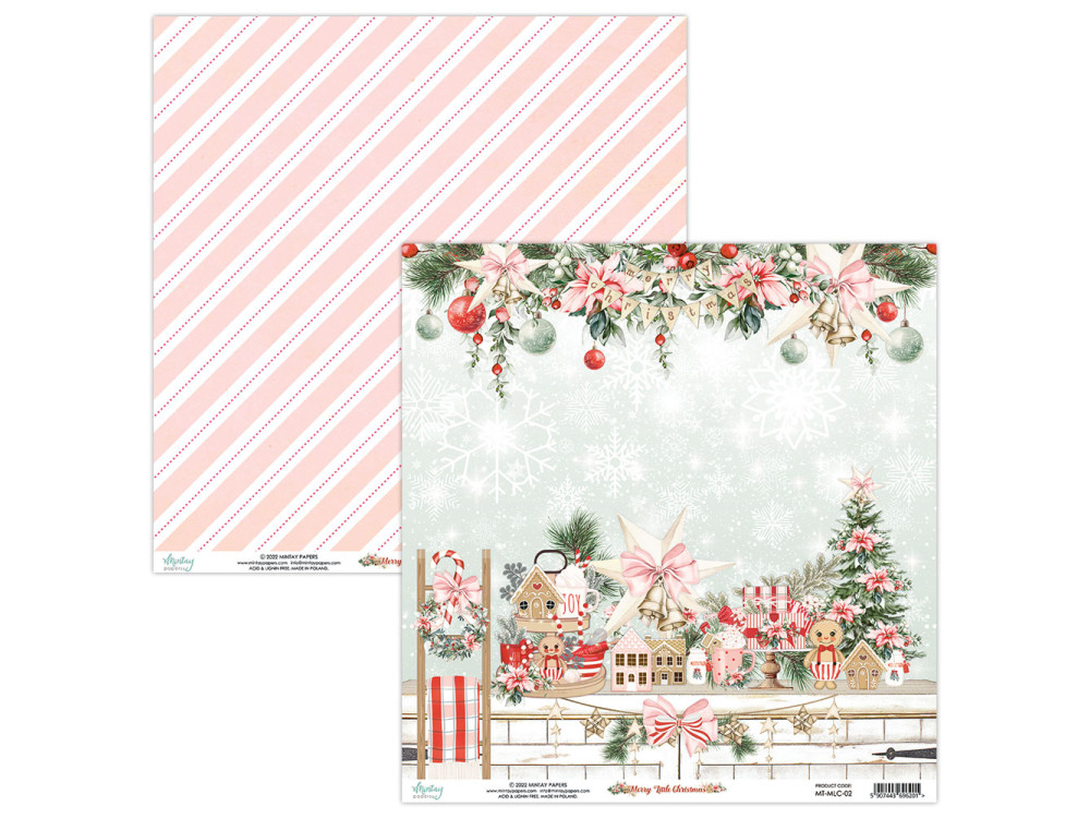Scrapbooking paper 30,5 x 30,5 cm - Mintay - Merry Little Christmas 02