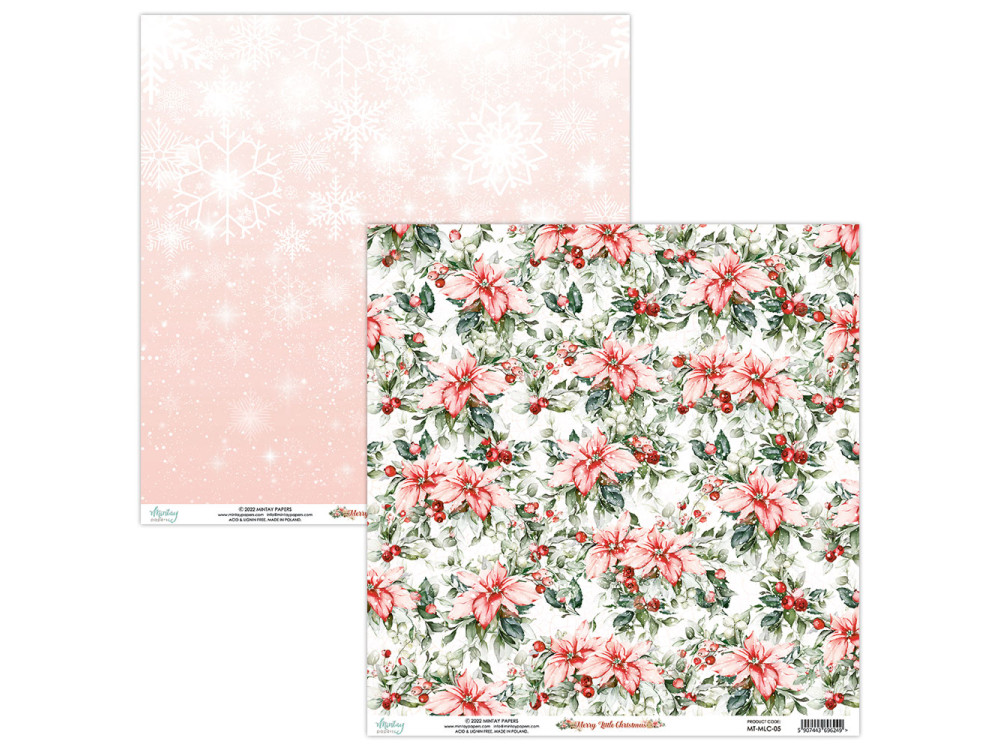 Scrapbooking paper 30,5 x 30,5 cm - Mintay - Merry Little Christmas 05