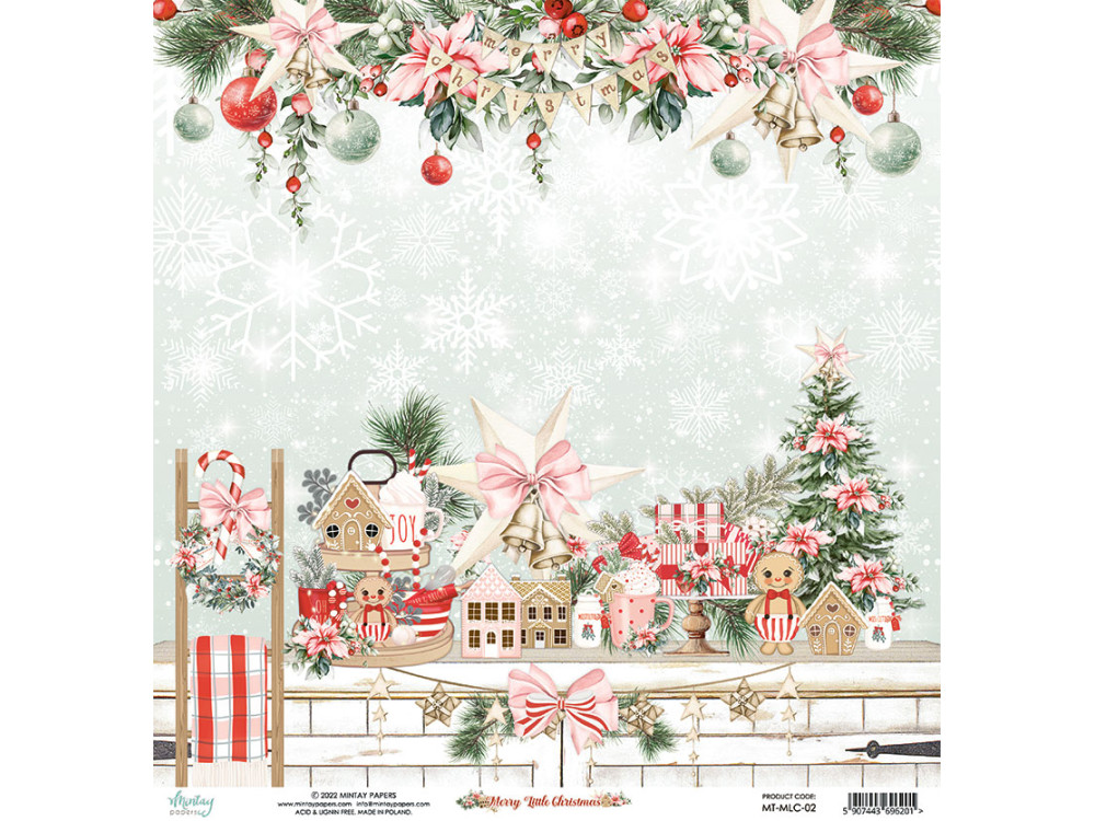 Zestaw papierów do scrapbookingu 30,5 x 30,5 cm - Mintay - Merry Little Christmas