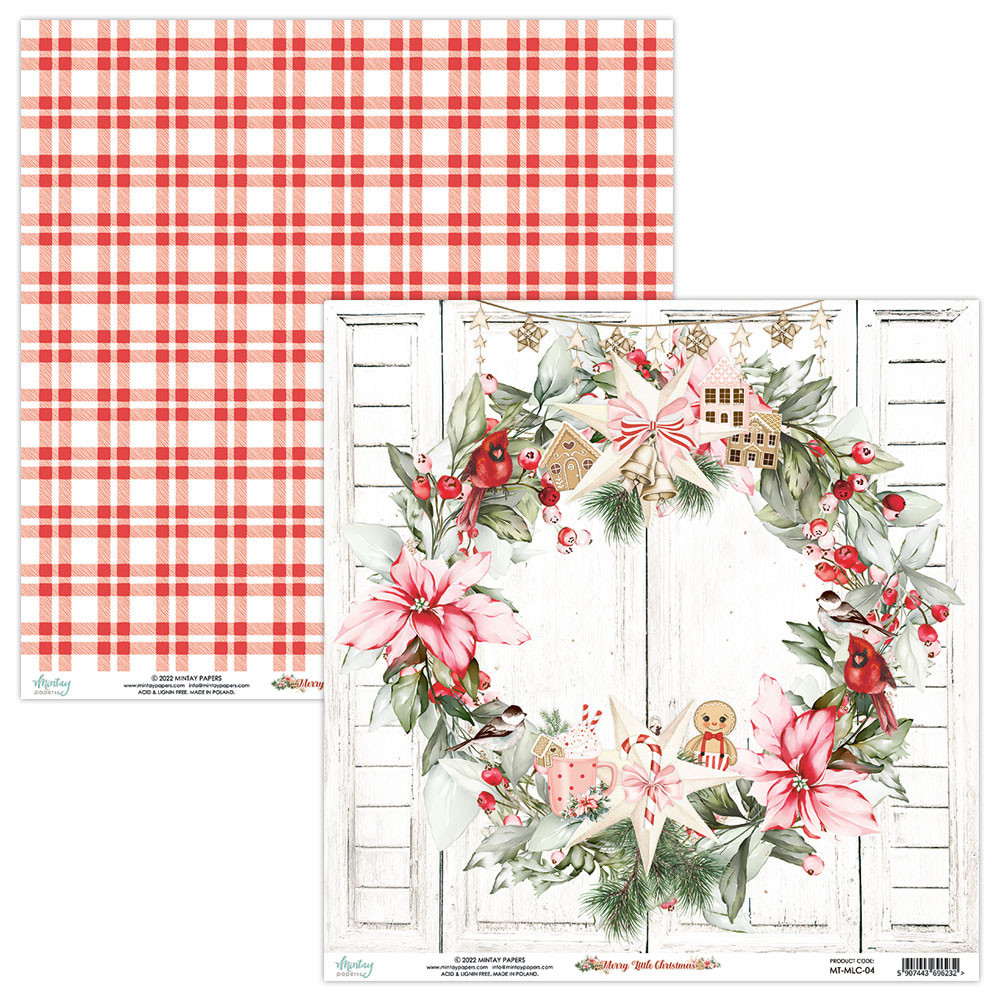 Set of scrapbooking papers 15,2 x 15,2 cm - Mintay - Merry Little Christmas