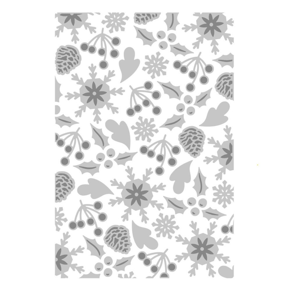 3D Embossing Folder - Sizzix - Winter Pattern