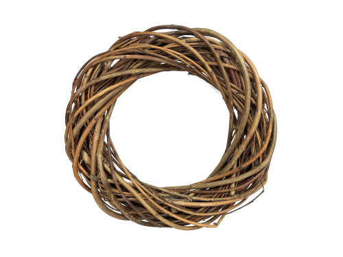 Wianek pleciony, wiklinowy, baza do stroików - naturalny, 30 cm