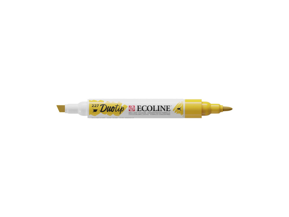 Pisak dwustronny Ecoline Duotip - Talens - 227, Yellow Ochre