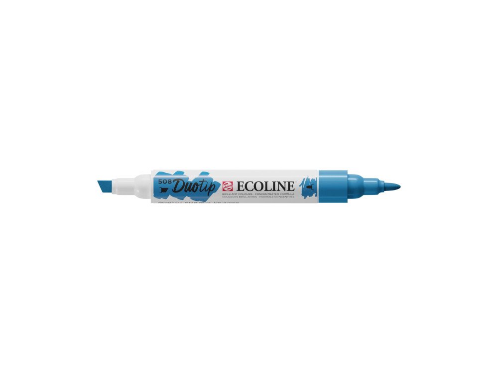 Pisak dwustronny Ecoline Duotip - Talens - 508, Prussian Blue