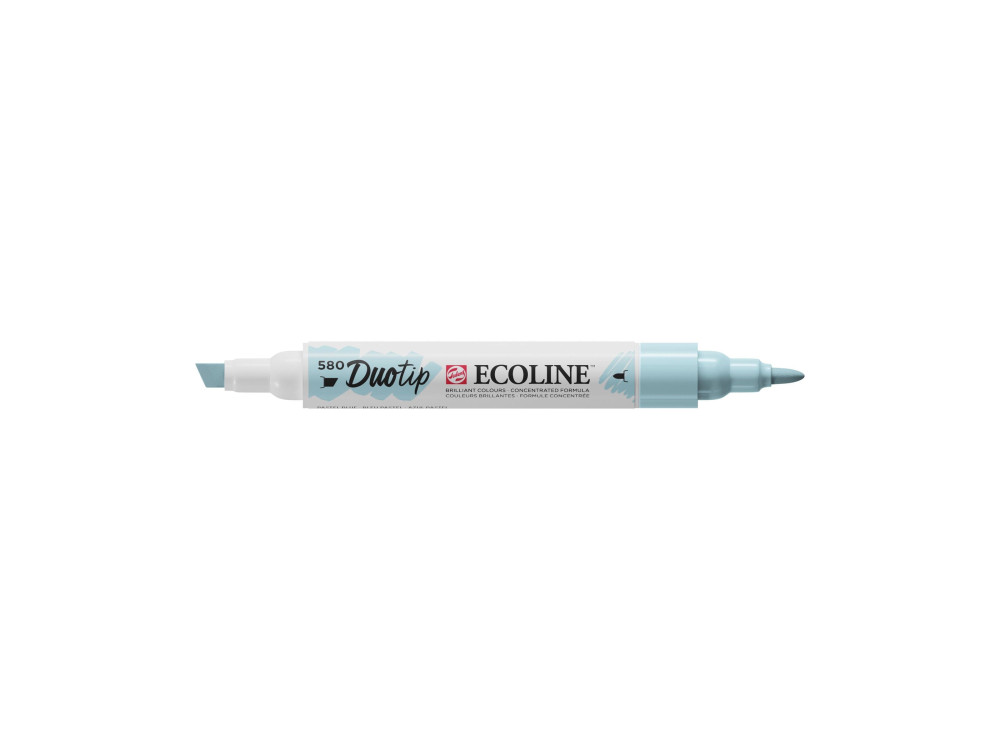 Pisak dwustronny Ecoline Duotip - Talens - 580, Pastel Blue