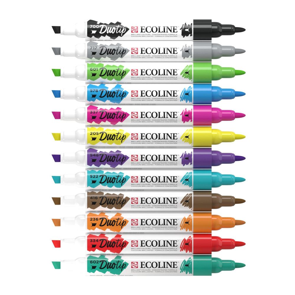 Duotip Ecoline Pen Basic Set - Talens - 12 colors