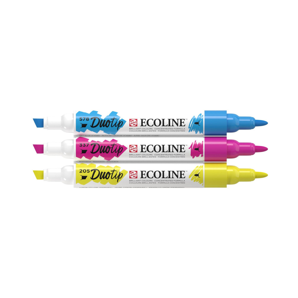 Duotip Ecoline Pen Primary Set - Talens - 3 colors