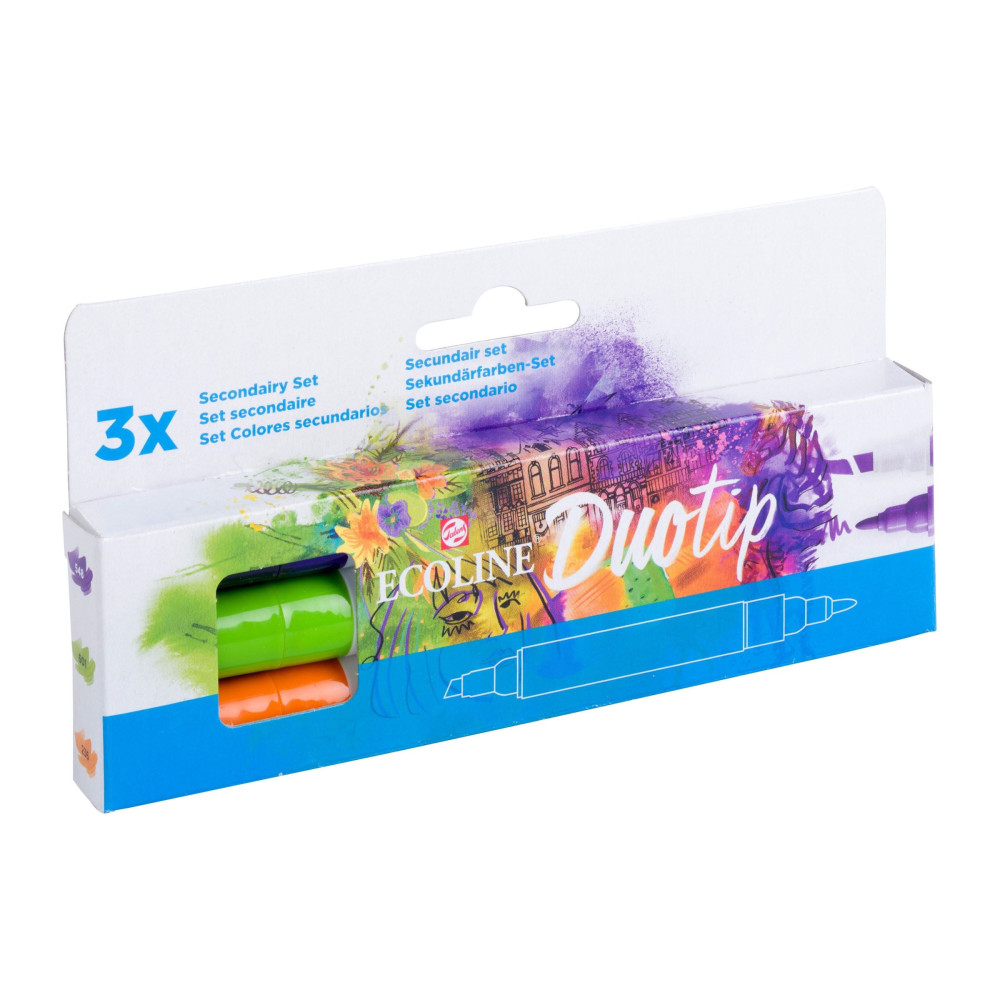 Duotip Ecoline Pen Secondary Set - Talens - 3 colors