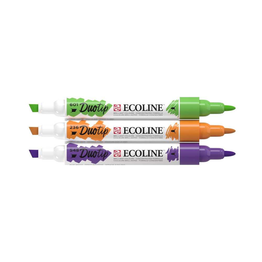 Zestaw pisaków dwustronnych Ecoline Duotip, Secondary - Talens - 3 kolory