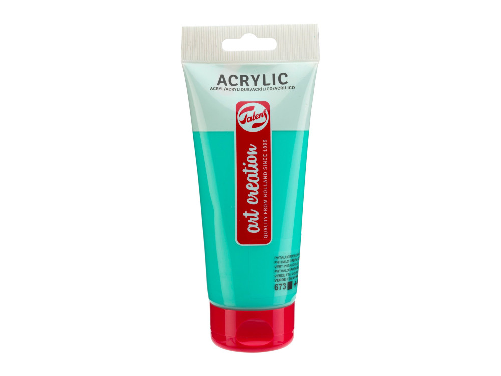 Acrylic paint in tube - Talens Art Creation - 673, Phthalo Green Light, 200 ml