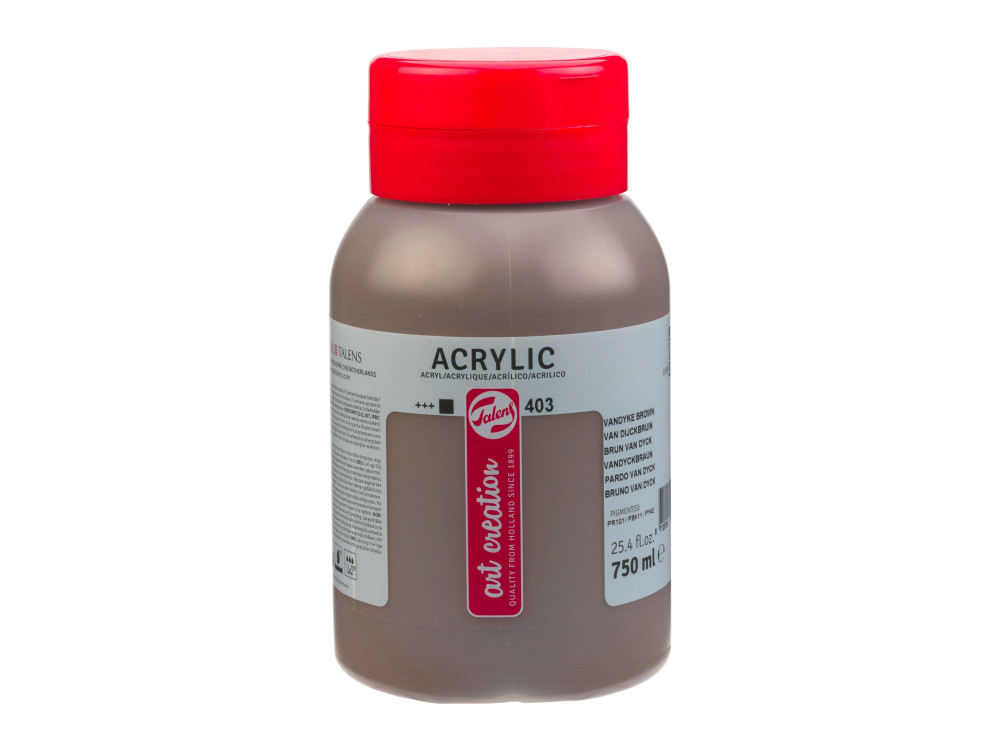 Acrylic paint - Talens Art Creation - 403, Vandyke Brown, 750 ml