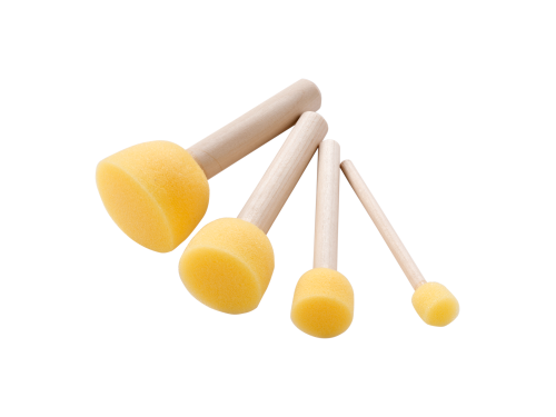 Set of sponge-tip stippling brushes - Talens Art Creation - 4 pcs