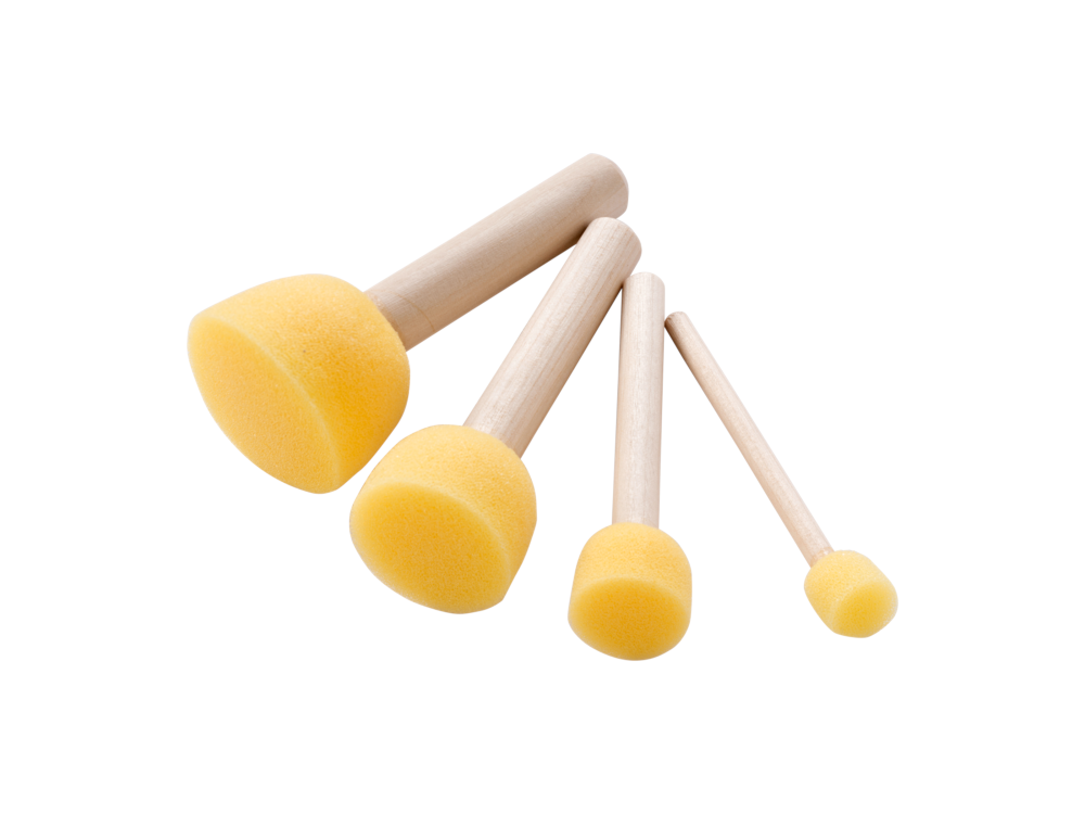 Set of sponge-tip stippling brushes - Talens Art Creation - 4 pcs