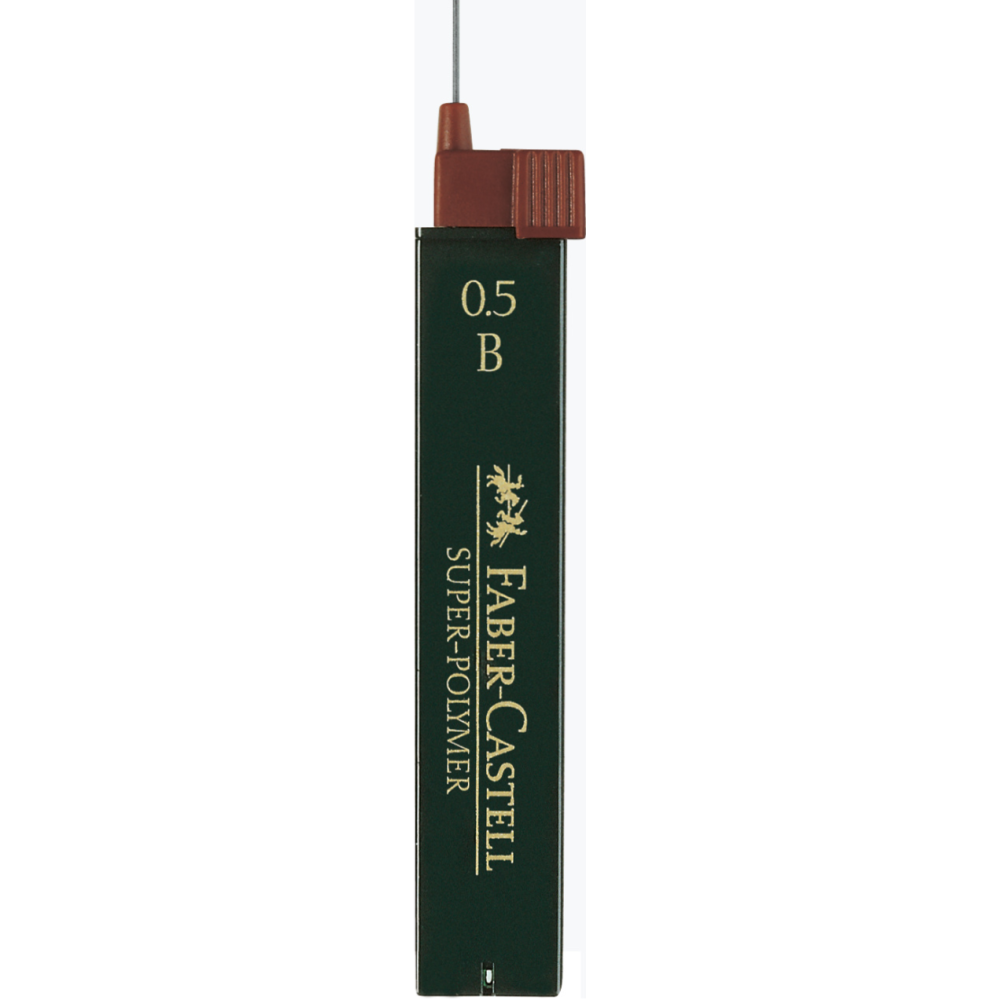 Mechanical pencil lead refills, 0,5 mm - Faber-Castell - B, 12 pcs.