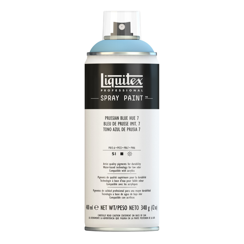 Farba akrylowa w spray'u - Liquitex - Prussian Blue Hue 7, 400 ml