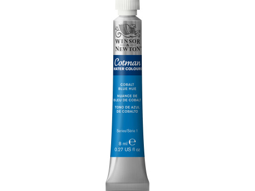 Cotman Watercolor Paint - Winsor & Newton - Cobalt Blue Hue, 8 ml
