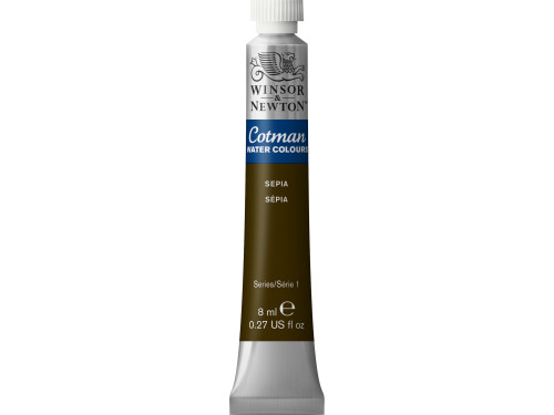 Cotman Watercolor Paint - Winsor & Newton - Sepia, 8 ml