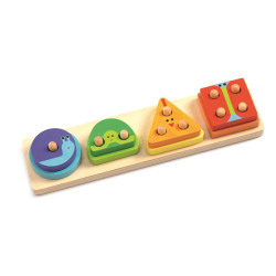 Wooden puzzle for kids 1234 Basic - Djeco