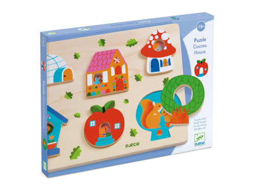 Wooden puzzle for kids - Djeco - Houses