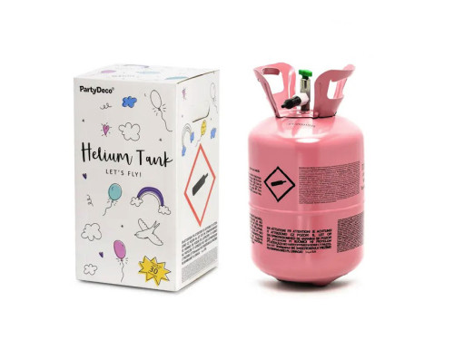 Disposable bottle with helium - pink, 0.20 m3