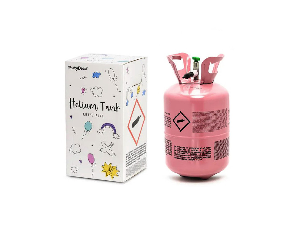 Disposable bottle with helium - pink, 0.20 m3