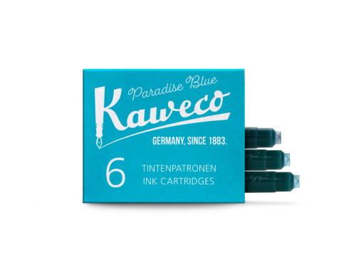 Ink cartridges - Kaweco - Paradise Blue, 6 pcs.