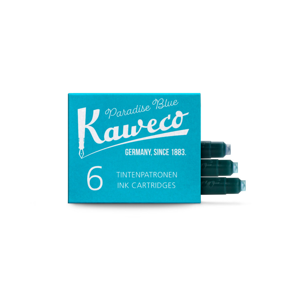 Ink cartridges - Kaweco - Paradise Blue, 6 pcs.