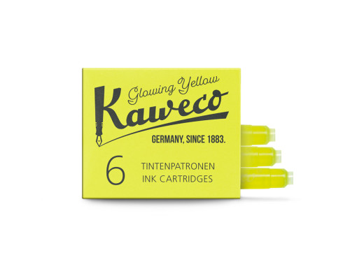 Naboje atramentowe - Kaweco - Glowing Yellow, 6 szt.