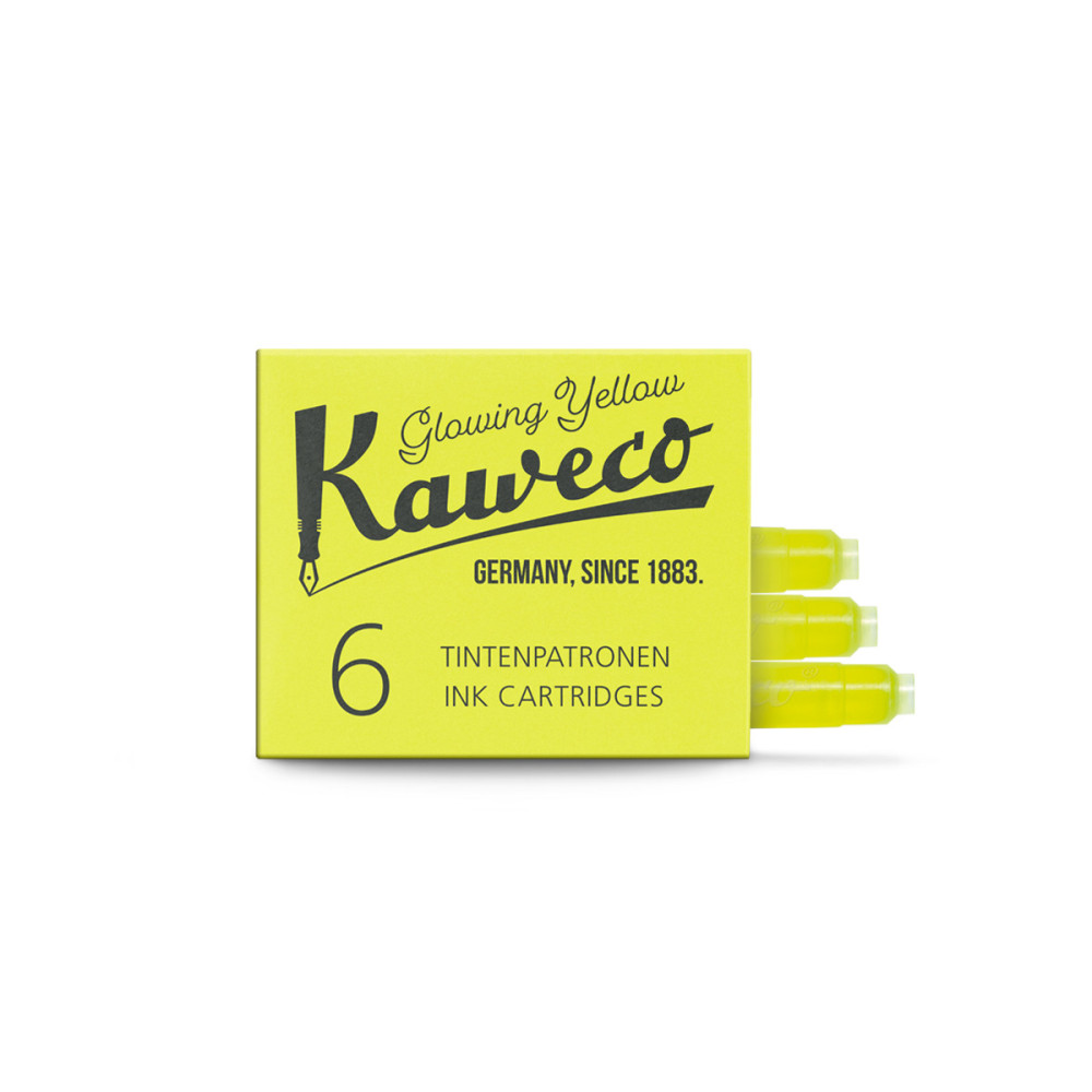 Ink cartridges - Kaweco - Glowing Yellow, 6 pcs.