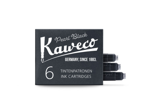 Naboje atramentowe - Kaweco - Pearl Black, 6 szt.