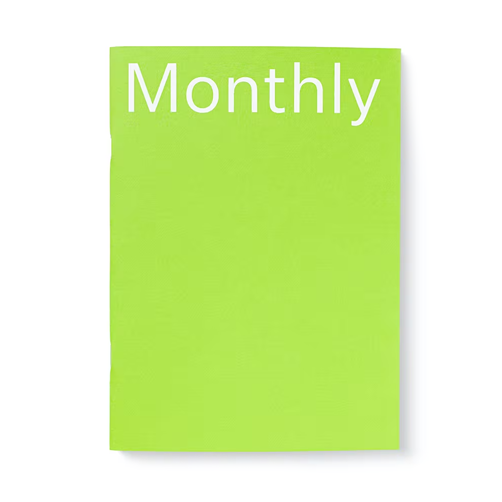 Planer niedatowany Monthly, A5 - mishmash - Green, 90 g/m2
