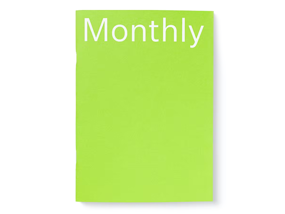 Undated Monthly Planner A5 - mishmash - softcover, Green, 90 g/m2