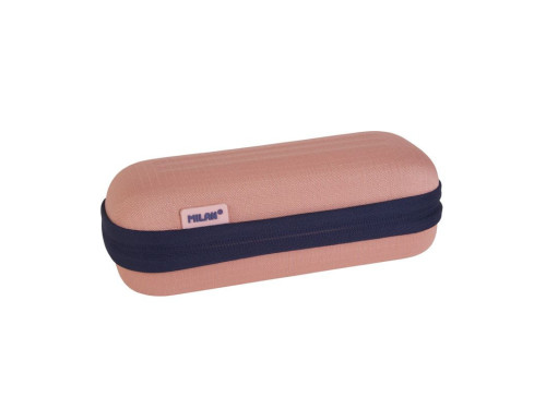 Semi-rigid oval pencil case 1918 series - Milan - pink