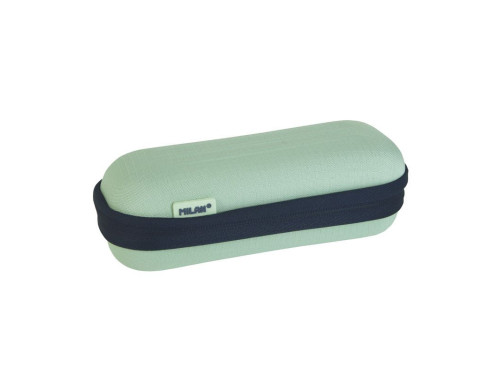 Semi-rigid oval pencil case 1918 series - Milan - green